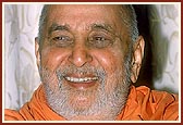 Swamishri in a divine, joyous mood 