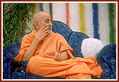 Swamishri during the patotsav assembly