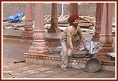 The final touches being made to the pradakshina