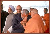 The Chief Minister of Gujarat is blessed by Swamishri