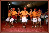 Tribal devotees from different villages perform a variety of traditional dances to please Swamishri