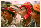 Tribal devotees in the assembly