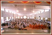 Satsang assembly in mandir hall