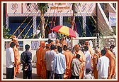 At the 105 year old renovated Akshar Purushottam Mandir