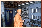 Swamishri also sanctifies the kitchen