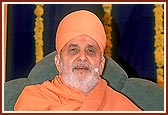 Blessing the satsang assembly