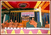 Blessing the satsang assembly