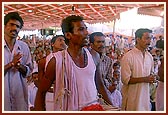 Devotees from Orissa devotionally sing the Swaminarayan Mahamantra dhun and perform sankirtan