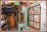 Swamishri engaged in darshan of murtis in the hari mandir where Jhina Bhagat (Yogiji Maharaj) had performed puja and services