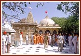 In the mandir grounds