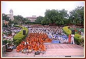 The Hari Jayanti celebration assembly in the evening at the Smruti Mandir