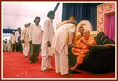 40 tribal people from Dang come for Swamishri's darshan and became satsangis
