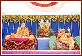  "This is all the work of God. Through the wish of Yogiji Maharaj 700 sadhus have been initiated ..." Swamishri blesses the diksha assembly