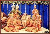  Nine initiated sadhus with Swamishri