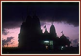The rain clouds herald the arrival of the monsoon season