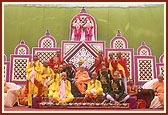 Kishores with Swamishri after their dance performance 