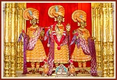 Bhagwan Swaminarayan (c), Aksharbrahma Gunatitanand Swami and Shri Gopalanand Swami