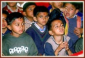 Students during the puppet show