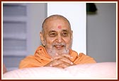 Swamishri in a happy, divine mood&nbsp;