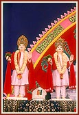 Utsav murtis on festival stage