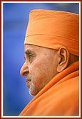 Swamishri engrossed in the assembly