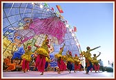 The BAPS teenagers perform a traditional dance