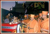 Pujan of a tractor