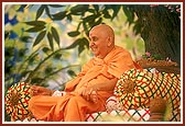 Swamishri during the celebration assembly