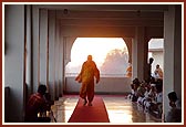 Swamishri during his morning walk