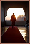 Swamishri during his morning walk