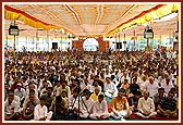 Devotees seated in the patotsav assembly