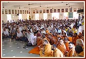 Sadhus and devotees during the assembly
