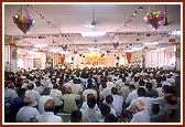 Satsang assembly in mandir