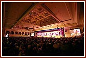 The beautifully illuminated stage