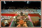 Swamishri presides during the mahapuja on Chopda Pujan