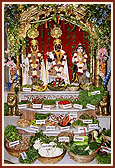Variety of fresh vegetables offered to Thakorji on Kartak sud Ekadashi (Shakotsav) 