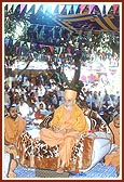 Addressing the devotees