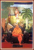 Swamishri during a satsang assembly 