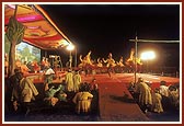 Youths perform a traditional dance during the assembly