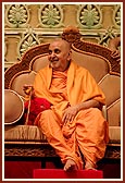Swamishri seated in the welcome assembly