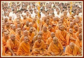 Sadhus during the festival assembly