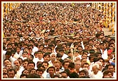 Devotees during the festival assembly