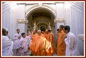 Exiting the rang mandap