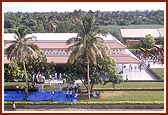 Grand assembly hall, 'Gunatit Sabha Mandap', at BAPS Swaminarayan Mandir