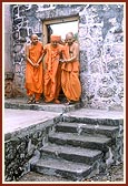 Swamishri exits the mandir