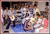 African youths residing in Gondal perform their traditional Goma dance during the evening satsang assembly. Their African forefathers came to and settled in India 600 years ago. Today, there are more than 1 lakh Africans living in Gujarat only.