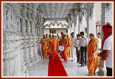 Swamishri in the mandir pradakshina