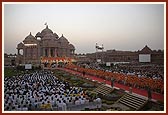 The Dedication Ceremony was a show of Spirituality as well as National Pride, with the Indian tricolour figuring prominently in the celebrations