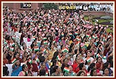 The Dedication Ceremony was a show of Spirituality as well as National Pride, with the Indian tricolour figuring prominently in the celebrations