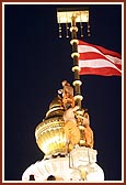 Abhishek of main kalash on top of the 141 feet high Akshardham monument